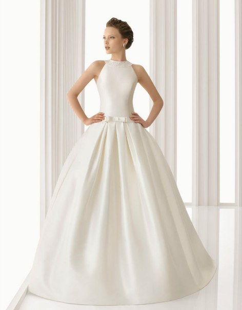 "Голливудское" платье невесты с лаконичным поясом
