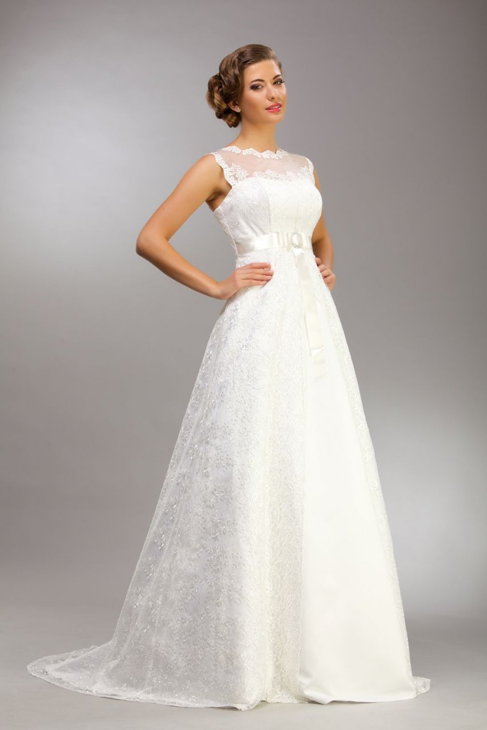 Свадебное платье греческого стиля (белое/айвори, со шлейфом/без шлейфа)